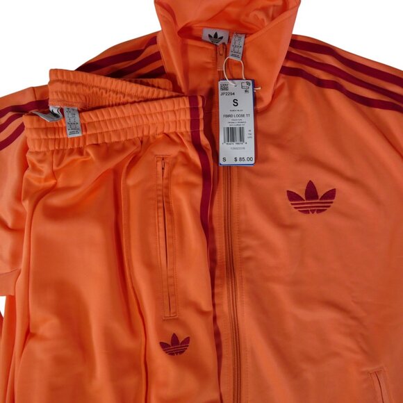 Adidas Women’s 2 PC Track Set Small Semicoral/Team Victory Red J-JP2294/P-JP2309 - Picture 4 of 14